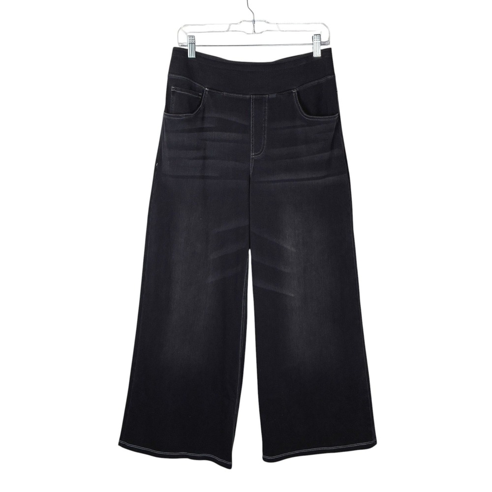 Halara Womens Flex High-Waisted Pockets Baggy Wide Leg Jeans Size XL Black - Picture 2 of 15